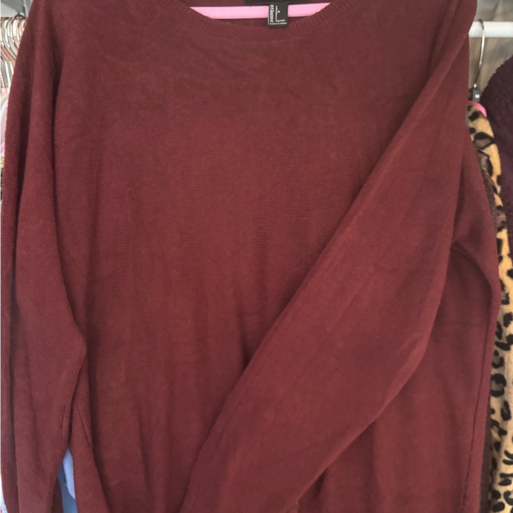Forever 21 Maroon Knit Top